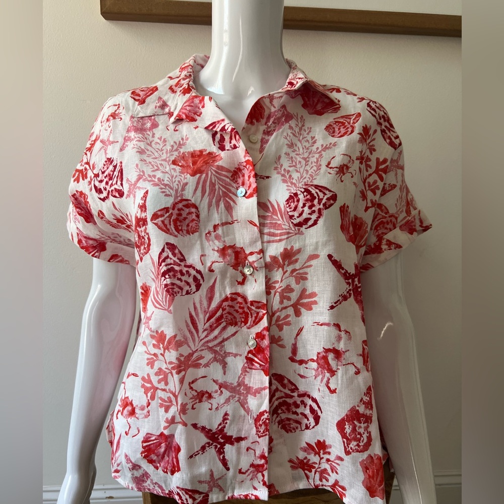 C&C California 100 linen blouse. Size S